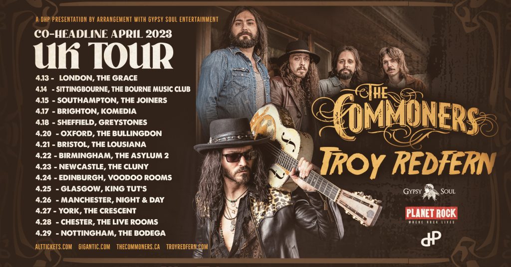 The Commoners / Troy Redfern 2023 UK Tour - General Sale Tickets